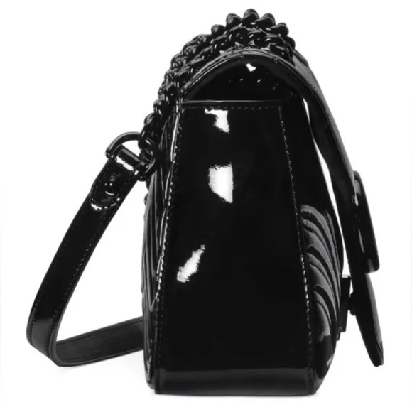 ❌❌SOLD!❌❌NEW Gucci Marmont GG Black Patent Leather Shoulder Bag Purse Authentic - Picture 3 of 11